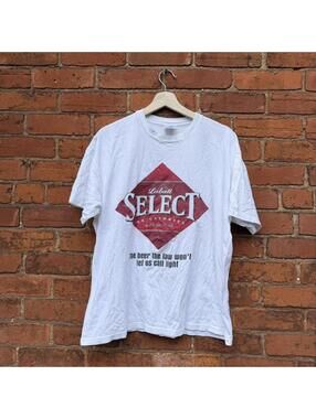 vintage labatt select light beer t shirt 90s cropped XL